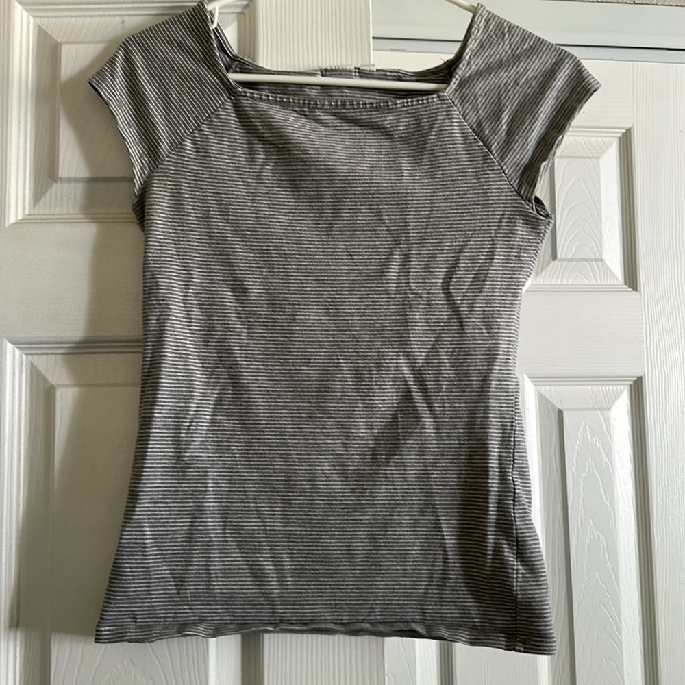Gap Women’s Pin-Striped Square Neck Top